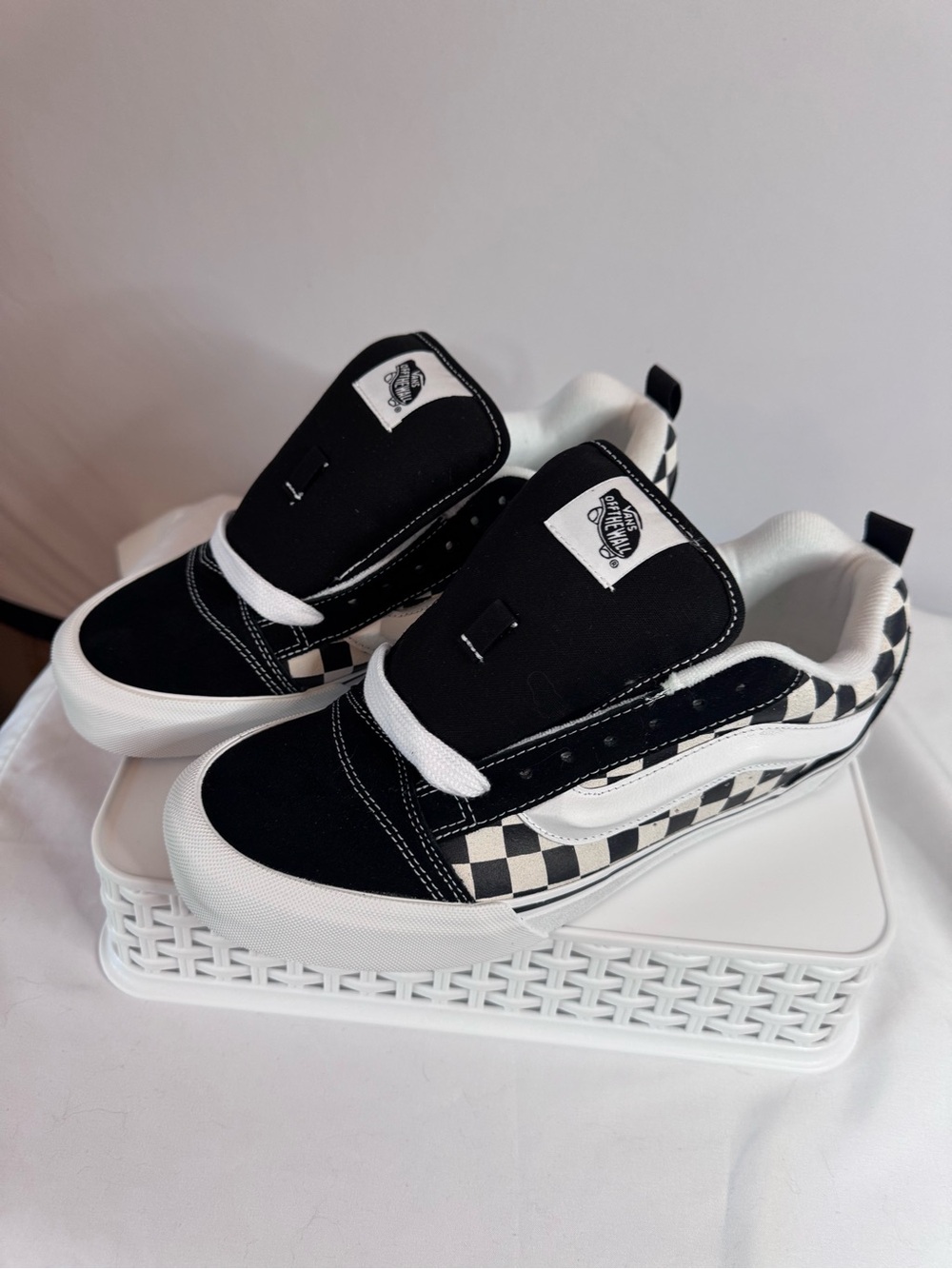 Vans Black & White Checkerboard Slip-On Skate Sneakers
